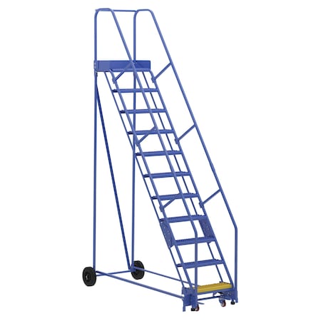 Vestil 140 H Steel Warehouse Ladder, 58 deg Grip, 11 Step, 14", 11 Steps LAD-11-14-G